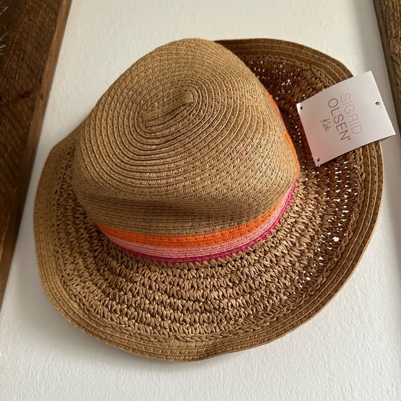 New Sigrid Olsen Kids Girls Sun Hat Foldable Easy Travel Boho - Picture 1 of 9